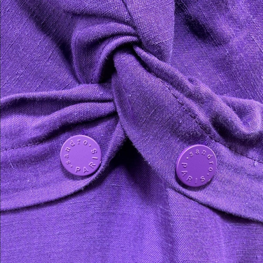 Sandro Purple Midi Dress (R9) - Picture 4 of 10